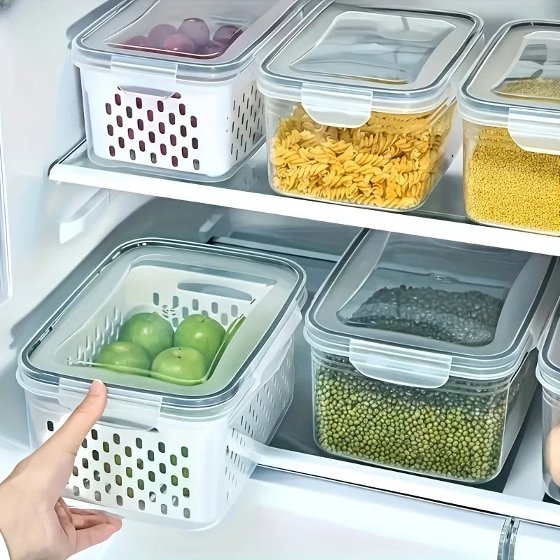 4-Piece Airtight Stackable Food Storage Container Set – Leakproof Meal Prep Boxes, Gray or Blue