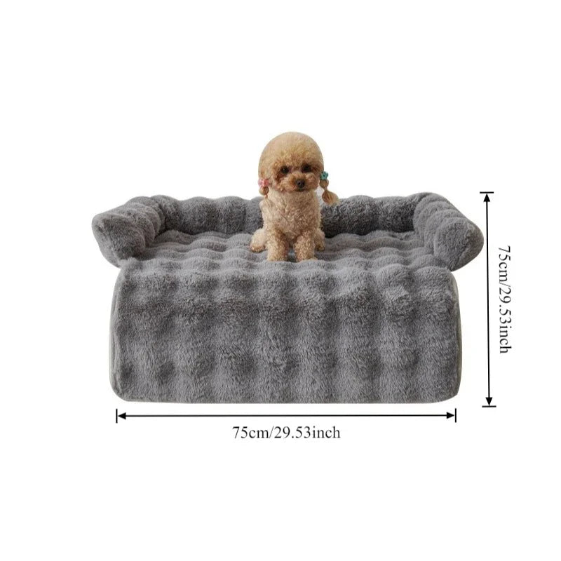 Faux Rabbit Fur Pet Mat | Coral Fleece | Washable | 75×75 cm | 5 Colours