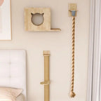Wall-Mounted Sisal Rope Cat Climbing Shelf – 130cm or 150cm, Multi-Level
