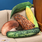 Vegetable & Mushroom Plush Pillows – Realistic Food Designs