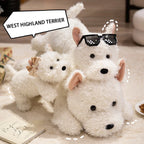 Westie Plush Stuffed Toy with Bow | West Highland White Terrier | 3 Sizes 43–90cm