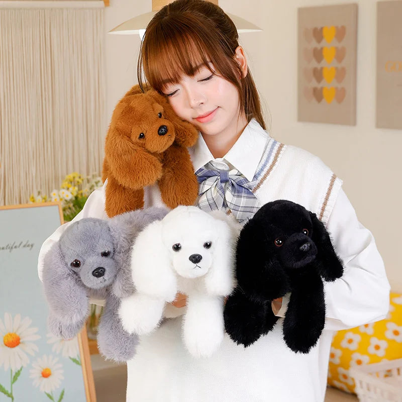 Kawaii Toy Poodle Plush Stuffed Toy | Floppy Ears | Long-Pile Coat | 30cm | 4 Colours