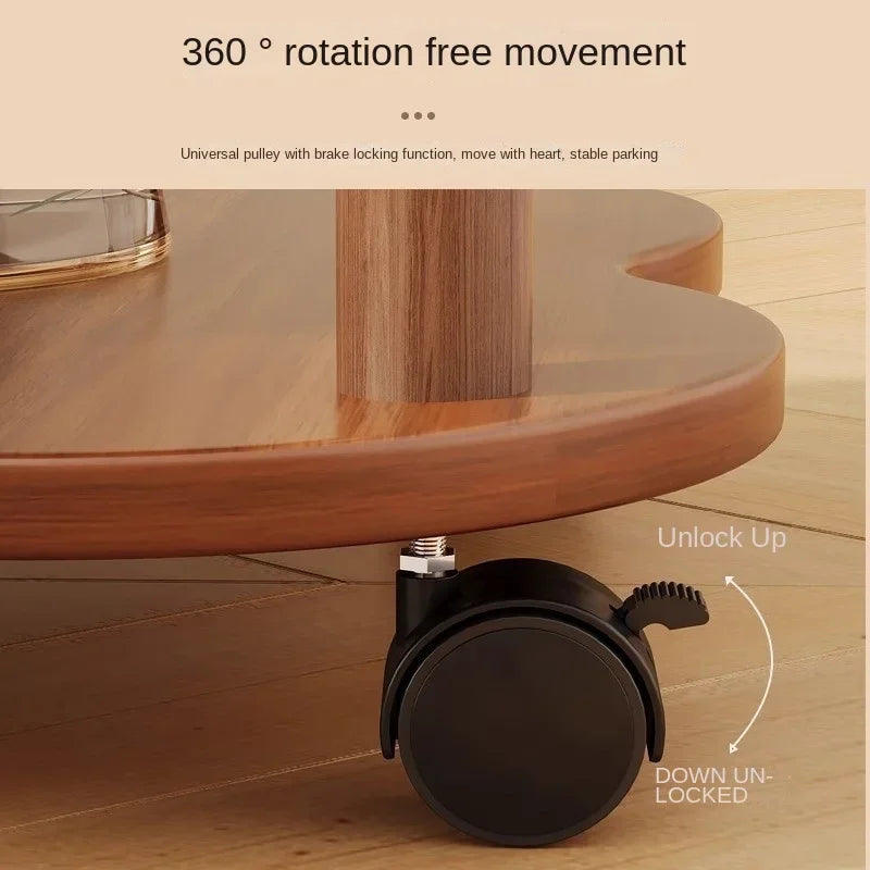 Round Wooden Side Table | Minimalist Modern | 40 × 40 × 48 cm | 4 Colours