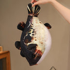 Pufferfish Plush Pillow with Realistic Fish Details