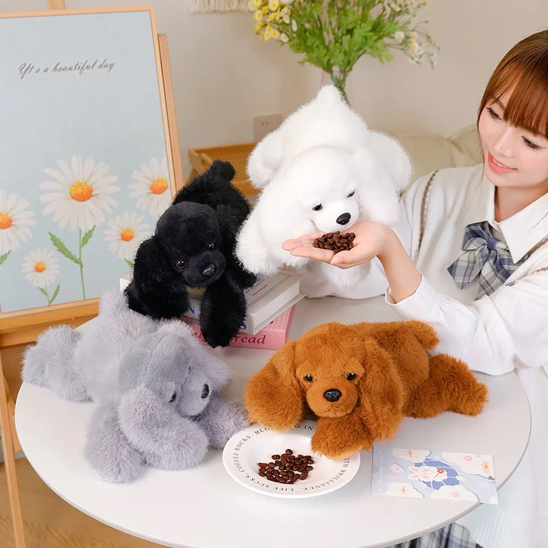 Kawaii Toy Poodle Plush Stuffed Toy | Floppy Ears | Long-Pile Coat | 30cm | 4 Colours