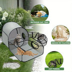 Portable Breathable Pet Pen with Tunnel – Indoor & Outdoor Enclosure