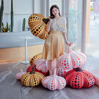 Polka Dot Pumpkin Plush Cushion Pillow | PP Cotton | 3 Colours | 3 Sizes 20–40cm