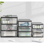 Transparent Drawer Organiser – Desktop Storage Box for Cosmetics, Stationery & Office
