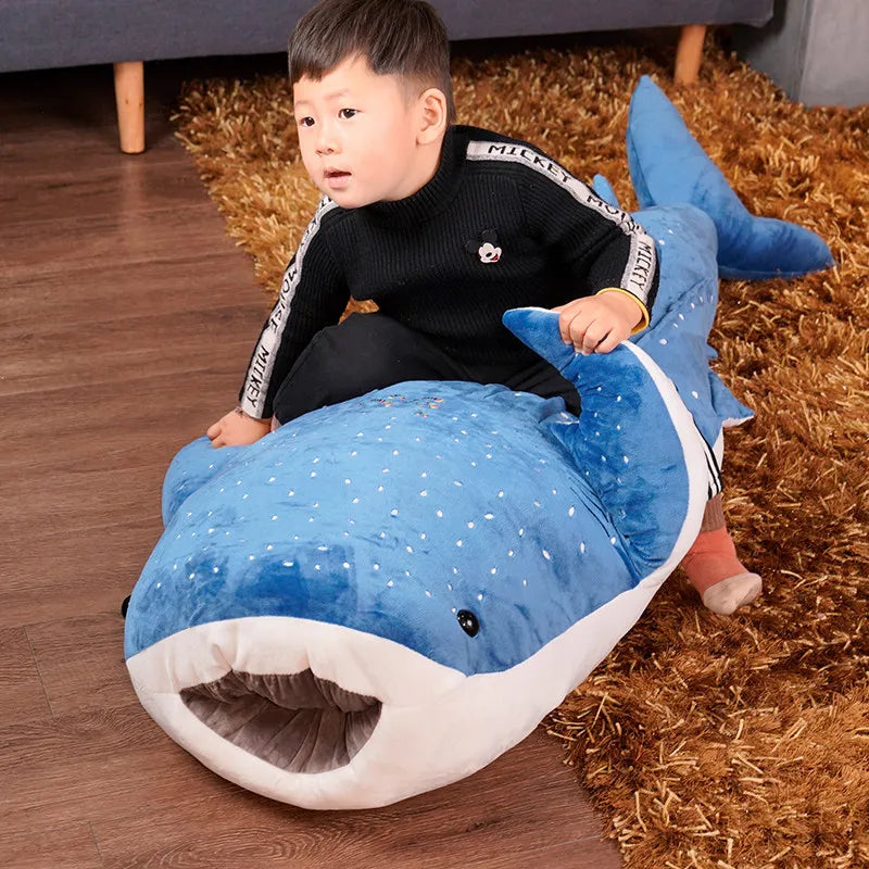 Shark Plush Pillow, Blue, Gray or Pink, 55–125cm | BHH Living