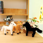 Realistic Horse Plush Stuffed Animal | Cotton | 4 Colours | 3 Sizes 20–40cm