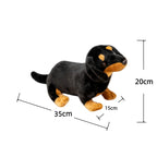 Lifelike Dachshund Plush Stuffed Toy | Black & Tan | 2 Sizes 25–35cm
