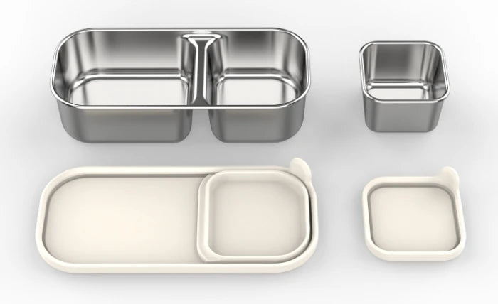 Stainless Steel Bento Lunch Box – 3-Compartment, 1000ml
