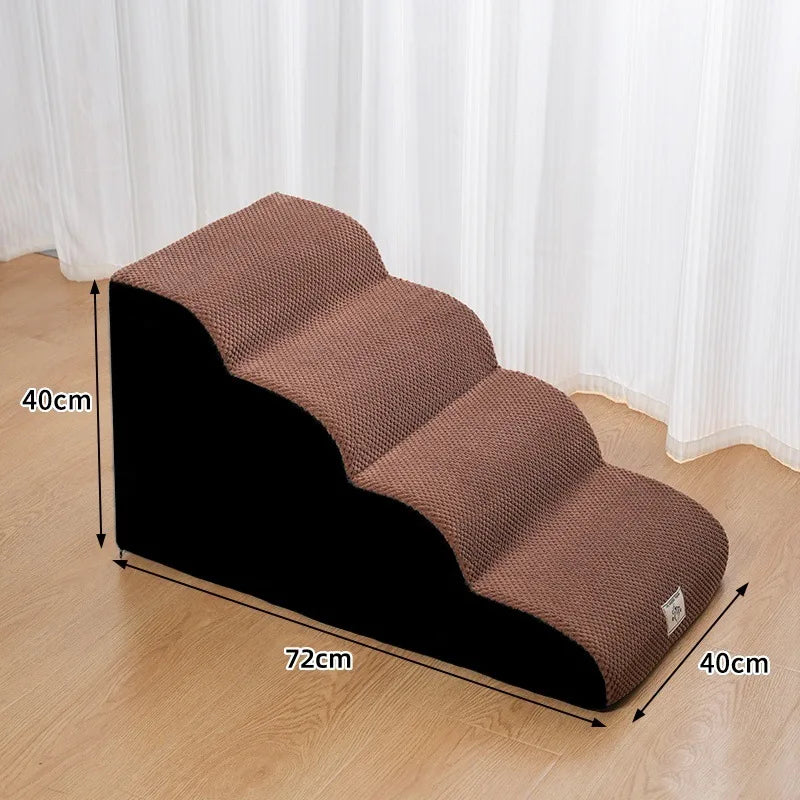 Detachable Washable Pet Stairs – 2, 3 or 4 Tiers, Non-Slip, for Bed & Sofa
