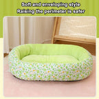 Sofa-Style Pet Bed | Breathable Cotton Blend | Dogs & Cats | 2 Sizes | 3 Colours