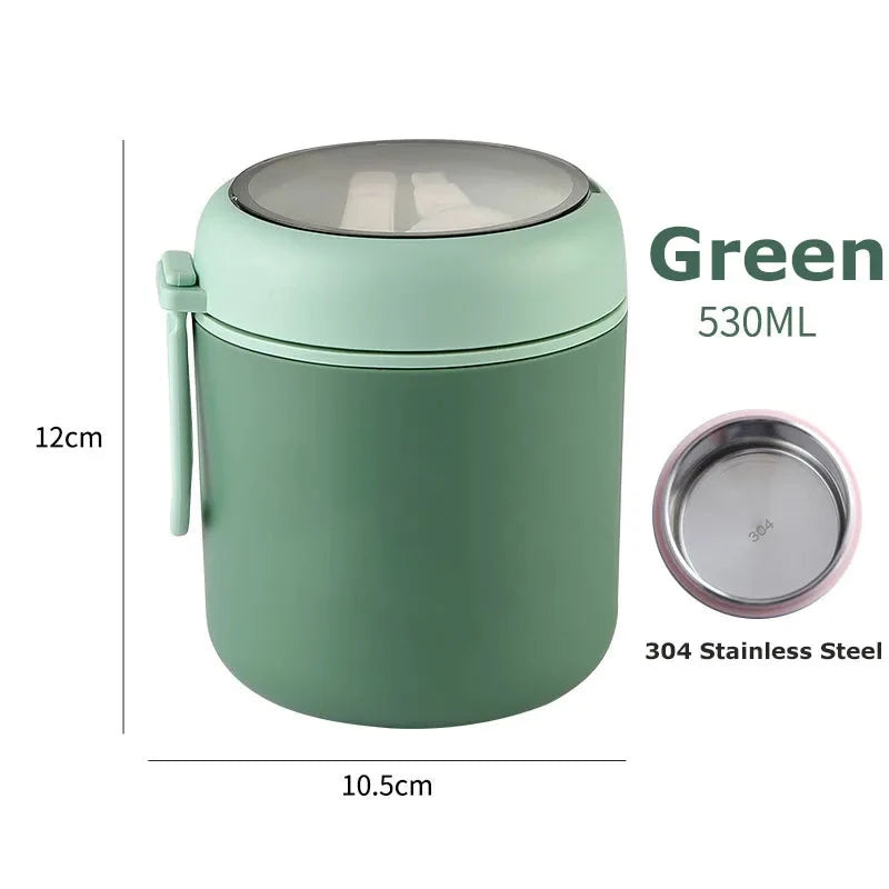 Insulated Stainless Steel Soup Thermos Jar – 530ml or 710ml, Leak-Proof Food Flask