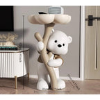 Bear Sculpture Coffee Table | Resin | Decorative Side Table | 3 Colours