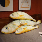 Yellow Croaker Fish Plush Pillow – Soft Stuffed Fish