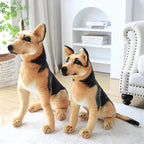 Lifelike Sitting Dog Plush Figurine | 4 Breeds: Rottweiler, German Shepherd, Beagle & Spotted Dog | Simulation Coat | 6 Sizes: 23–66cm