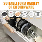 Expandable Pot and Pan Organiser Rack – 7 Adjustable Dividers, Cabinet or Countertop