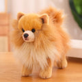Lifelike Pomeranian Plush Stuffed Toy | Standing Pose | 3 Coat Styles | Simulation Plush | 26cm