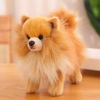 Lifelike Pomeranian Plush Stuffed Toy | Standing Pose | 3 Coat Styles | Simulation Plush | 26cm