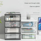 Transparent Drawer Organiser – Desktop Storage Box for Cosmetics, Stationery & Office