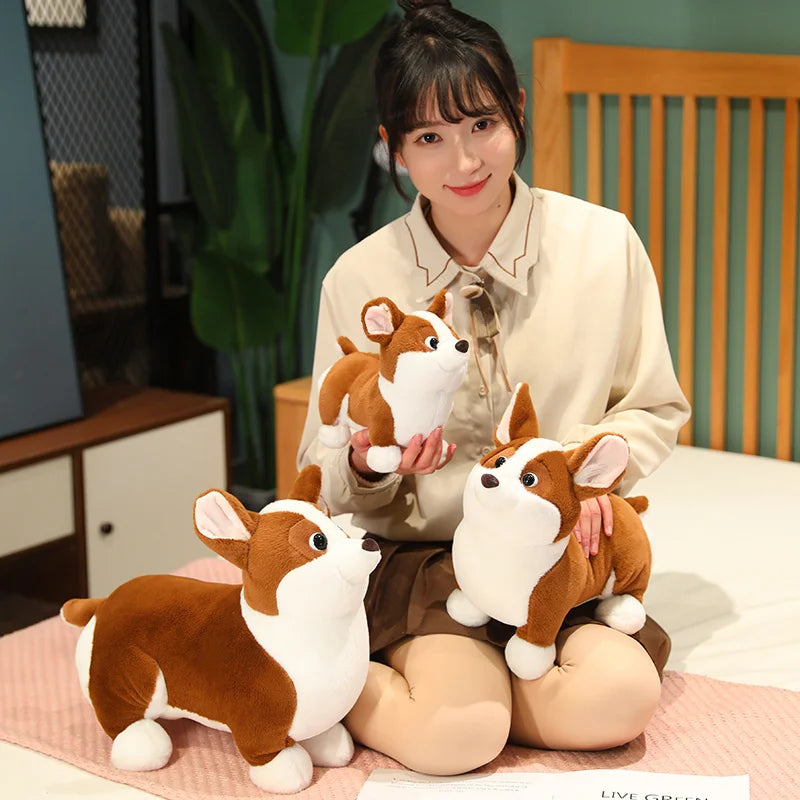 Kawaii Corgi Dog Plush Stuffed Toy | Cotton | 3 Sizes 23–45cm