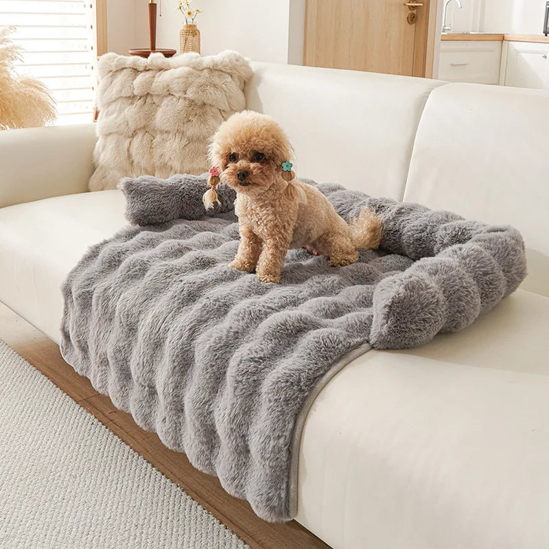 Faux Rabbit Fur Pet Mat | Coral Fleece | Washable | 75×75 cm | 5 Colours