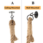 Cat Sisal Climbing Rope – 3m, Ceiling & Wall Mounted, Indoor Scratching & Exercise