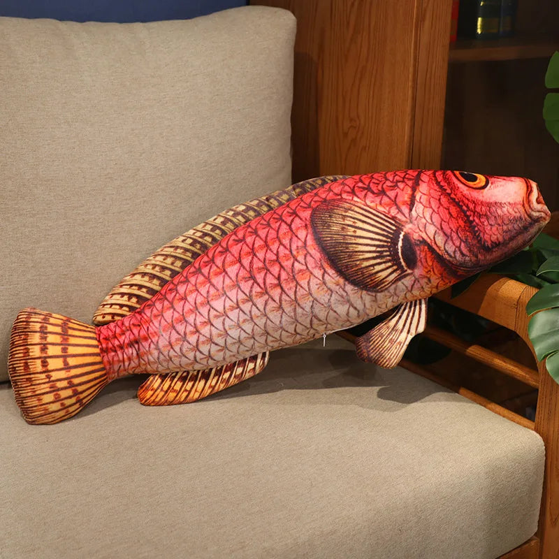 Photorealistic Marine Fish Plush Cushion | 6 Fish Species Styles | Printed Scale Detail | Flat Cushion Format | 4 Sizes: 50–110cm