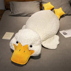 White Duck Plush Pillow – Fluffy Lying Stuffed Animal