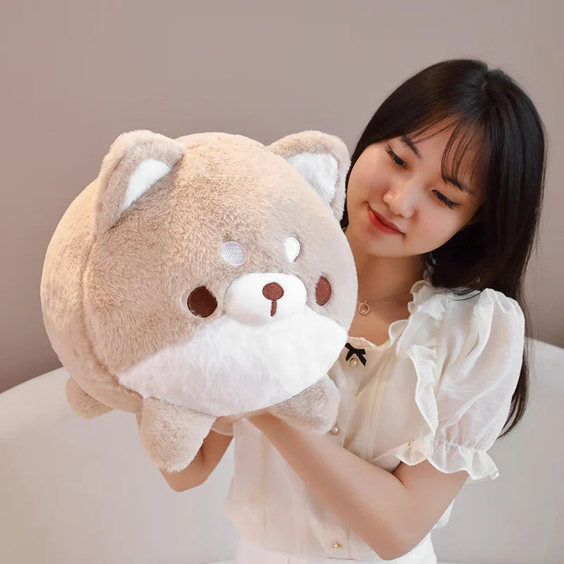 Kawaii Round Dog Hug Pillow Plush | 4 Styles | Sofa Cushion | 2 Sizes: 30 & 40cm