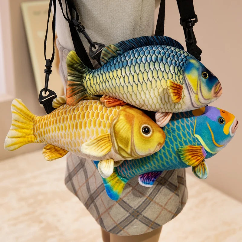 Fish Plush Crossbody Bag, 30cm, Styles A–C | BHH Living