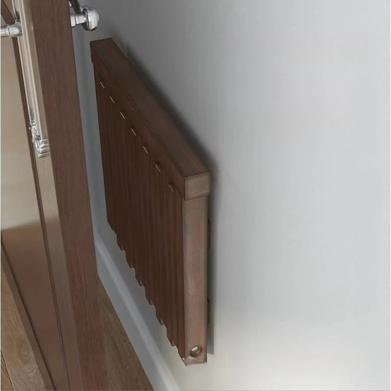 Wall-Mounted Fold-Down Shoe Bench | Solid Wood | Space-Saving | 2 Colours
