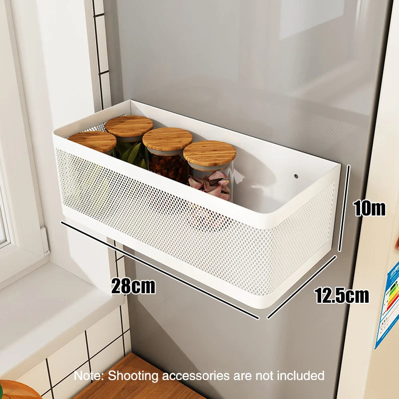 Magnetic Side Storage Rack for Refrigerator & Washing Machine – Kitchen Organizer Shelf