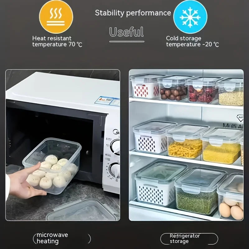 4-Piece Airtight Stackable Food Storage Container Set – Leakproof Meal Prep Boxes, Gray or Blue