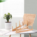 Bamboo Dish and Lid Drain Rack – Multi-Purpose Kitchen Organiser Stand