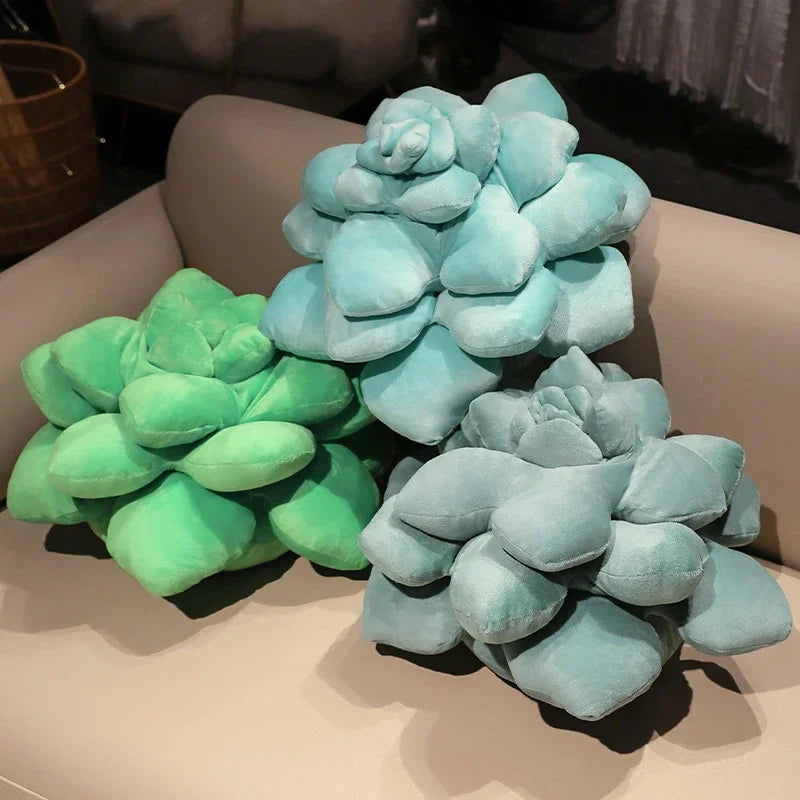 Succulent Plush Cushion Pillow | Lifelike Potted Plant | PP Cotton | 4 Colours | 35 & 45cm