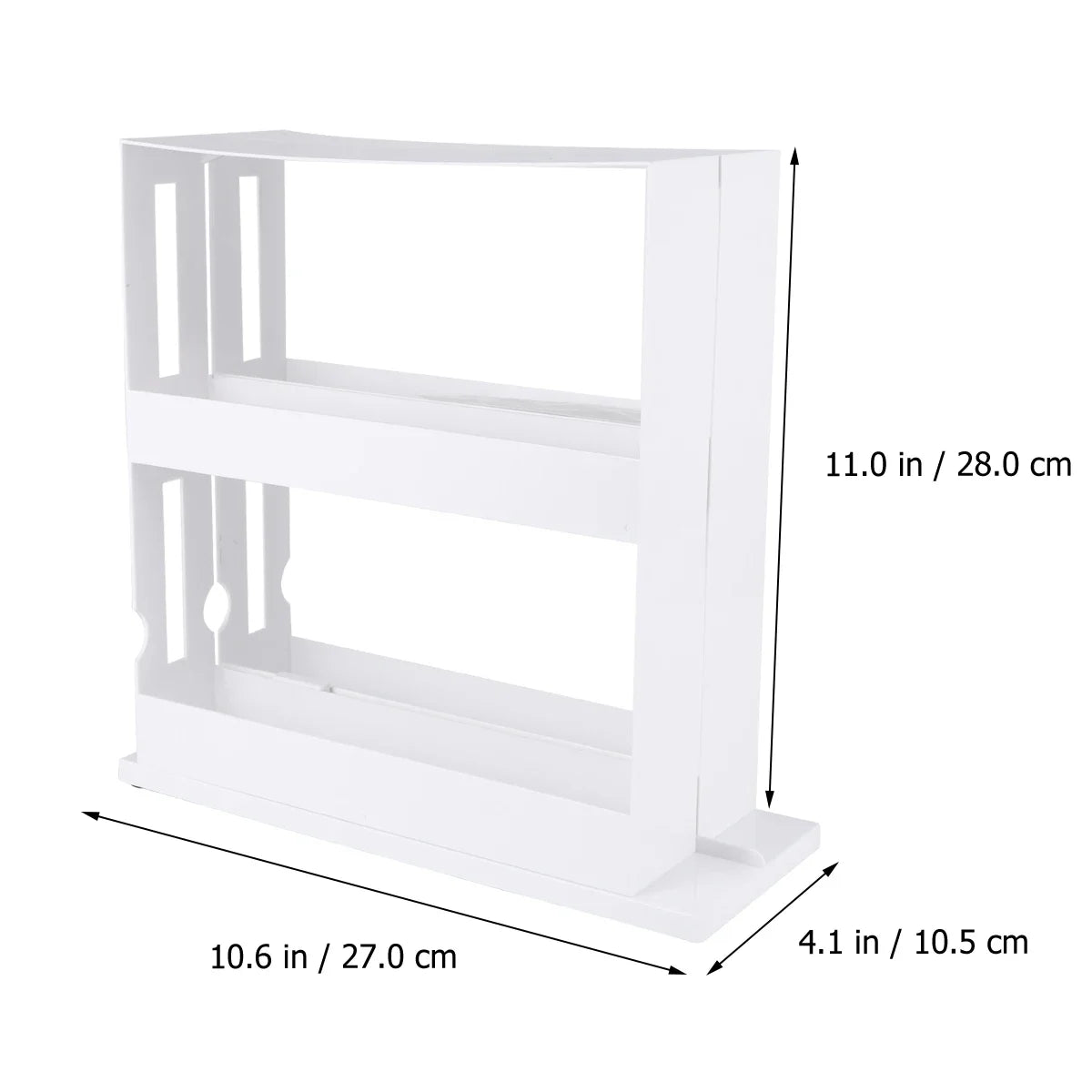 Rotating Spice Rack Organiser – 2-Tier Stackable Kitchen Storage Shelf