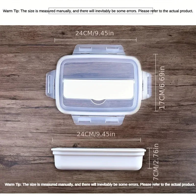 Stainless Steel Bento Lunch Box – 3-Compartment, Leakproof