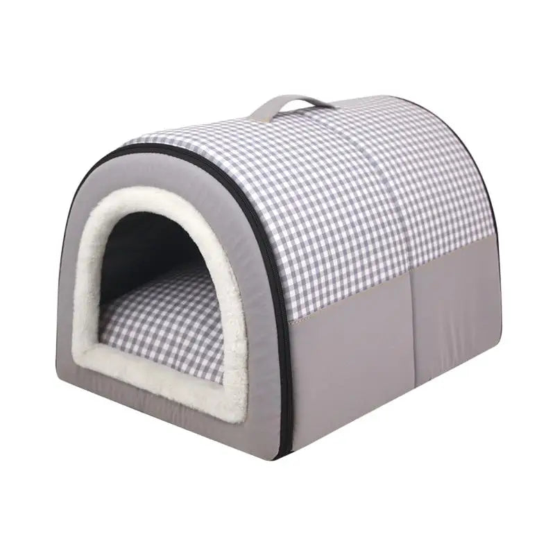 Soft Foldable Dog Cave Bed – Cosy Sleeping House for Small & Medium Dogs and Cats