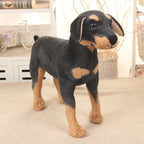 Standing Black Dog Plush Toy, 35–60cm, Three Size Options