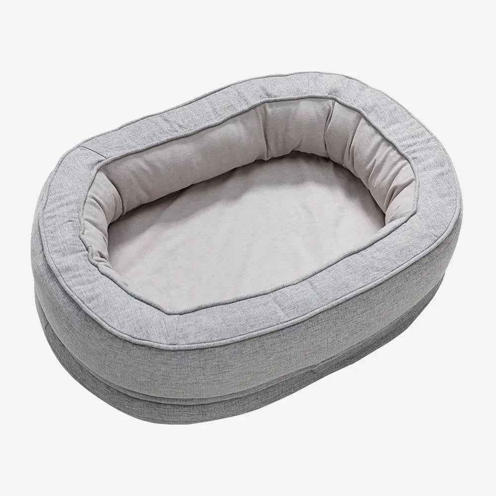 Corduroy Bolster Pet Sofa Bed | Waterproof Inner Cover | Detachable & Washable | 2 Sizes