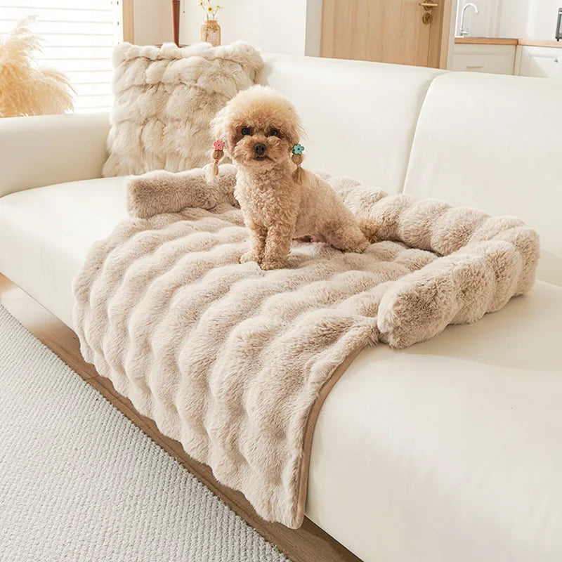 Faux Rabbit Fur Pet Mat | Coral Fleece | Washable | 75×75 cm | 5 Colours