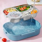 4-Grid Stainless Steel Bento Lunch Box | Soup Bowl | Thermal Insulation | 1500ml | 3 Colours