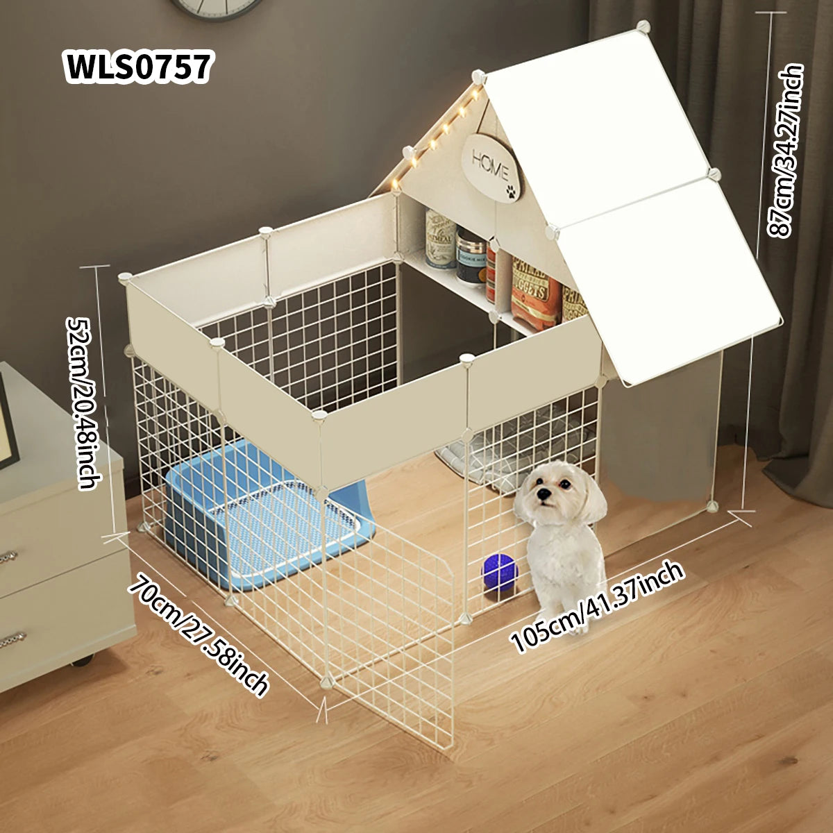 Indoor Pet Fence & Playpen – Modular Dog Gate & Barrier for Small & Medium Dogs