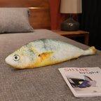 Yellow Croaker Fish Plush Pillow – Soft Stuffed Fish