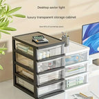 Transparent Drawer Organiser – Desktop Storage Box for Cosmetics, Stationery & Office