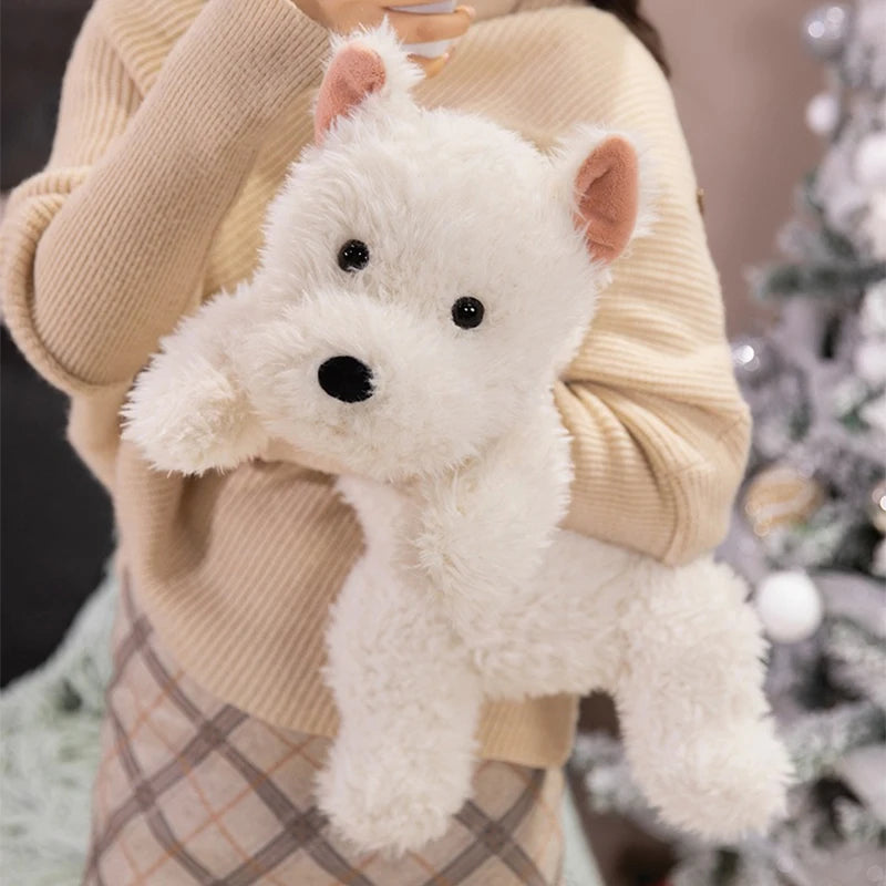 Westie Plush Stuffed Toy with Bow | West Highland White Terrier | 3 Sizes 43–90cm