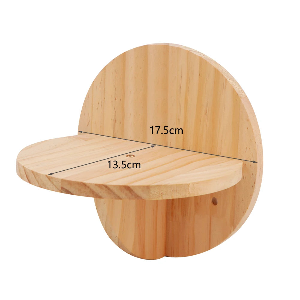 Wall-Mounted Wooden Cat Climbing Shelves – Modular Platforms, Scratching Posts & Hammock
